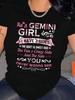 Plus Size - Plus Size - Women Plus Size Wo Gemini Zodiac Graphic T Shirt Soft Stretch Casual Short S