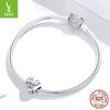 S925 Sterling Silver Warm Family Bracelet Beads, Thanksgiving Heart Oil Drip Beads Bsc237