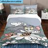 3PCS Cat And Mouse In Flowers 3pcs Bedding,Including 3PCS Duvet Cover And 2pcs Pillowcases Perfect for Christmas,Ideal for Bedroom, Dormitory