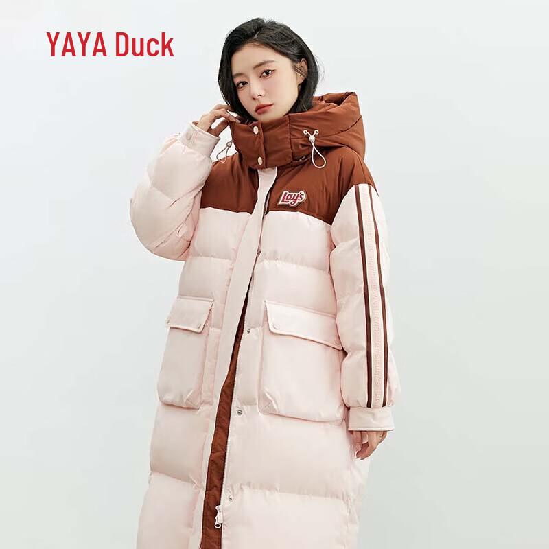YAYA Unisex Long Thick Hooded Down Jacket