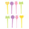 8Pcs Fruit Fork Mini Kids Snack Cake Dessert Food Pick Toothpick Bento Lunches