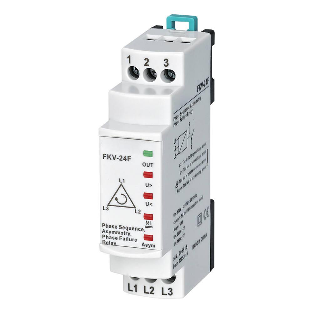 For DSP FKV24F 3 380V Phase Relay Overvoltage Undervoltage Phase Balance Protection for Electrical Installations