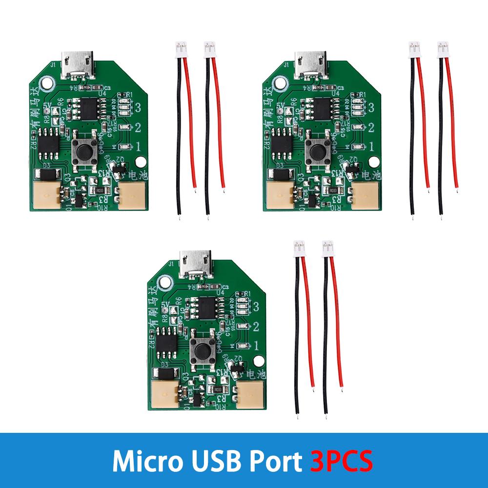 1/3PCS 3-Speed Universal Small Fan Control Board Micro USB Type-C Rechargeable Circuit Board Charging Module with Cable
