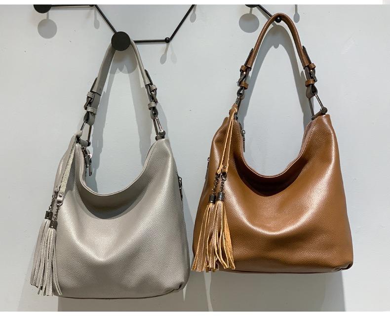 Zency Fashion damska torba na ramię 100% prawdziwej skóry codzienne codzienne zakupy Hobos klasyczna czarna torebka na ramię torby Crossbody