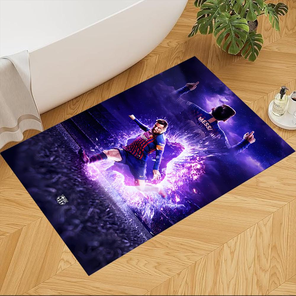 Colorful Soccer Player Carpet Perfect for Game Room Dining Room Living Rooms Balcony Anti-slip Rug Office home decor