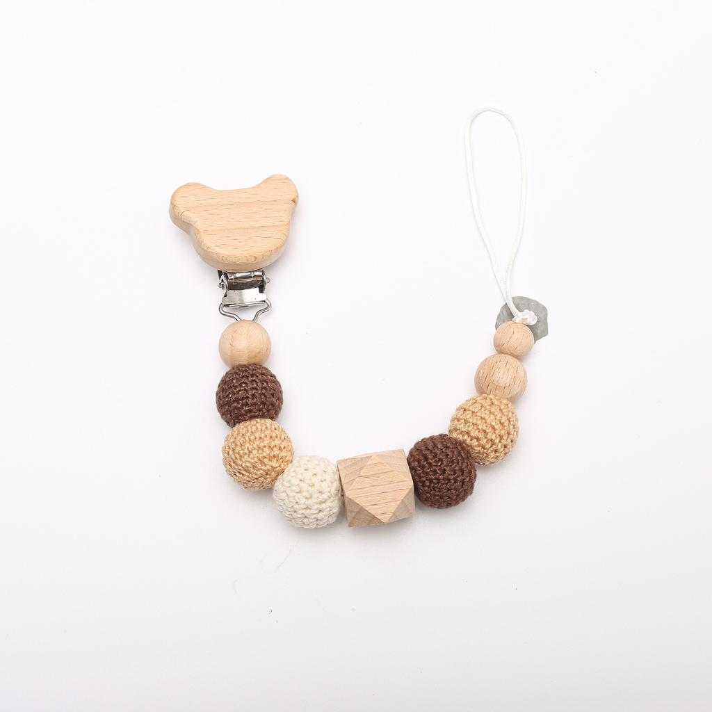 Baby Crochet Bunny Pacifier Clip Cartoon Pacifiers For Babies Newborn Infant Nipple Holder Infant Gifts Newborn Baby Accessory
