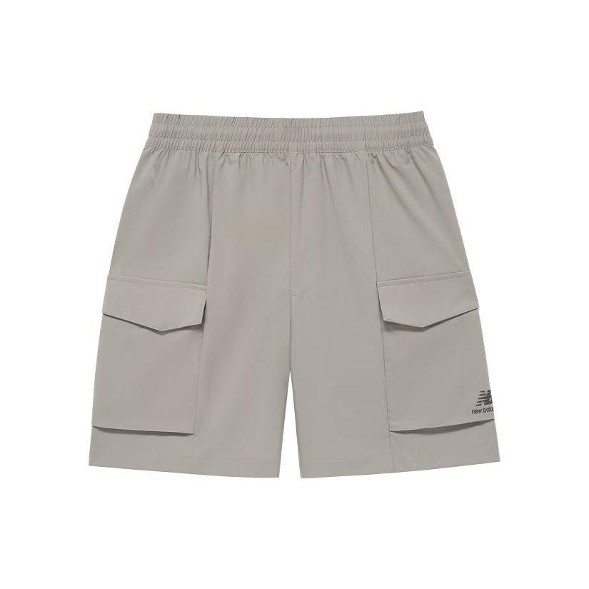 

New Balance однотонные повседневные спортивные шорты с эластичной резинкой на талии, мужские штаны цвета хаки, AWS32314-HUS