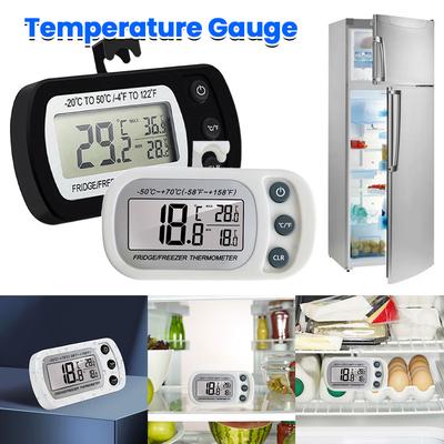 Termometro Digitale per Frigorifero Registrazione Max/Min Impermeabile Mini Termometro Ampio LCD Retro Magnetico e Gancio per Cucina Casa Ristorante
