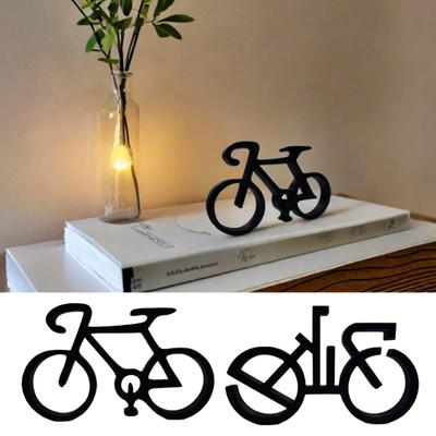 Sculpture de vélo minimaliste Abstraite Cadre en fil de fer Vélo de route VTT Silhouette Statue Figurine