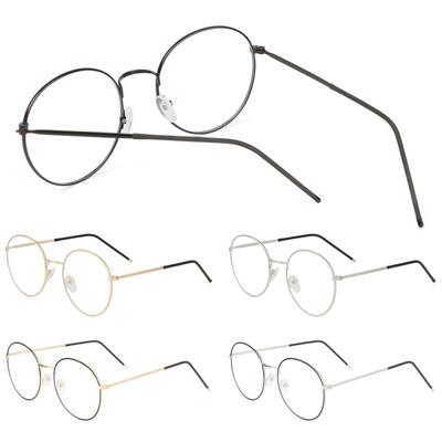 Round Computer Ultra Light Frame Anti-Blue Light Eyeglasses Metal Glasses Eyeglasses Protection