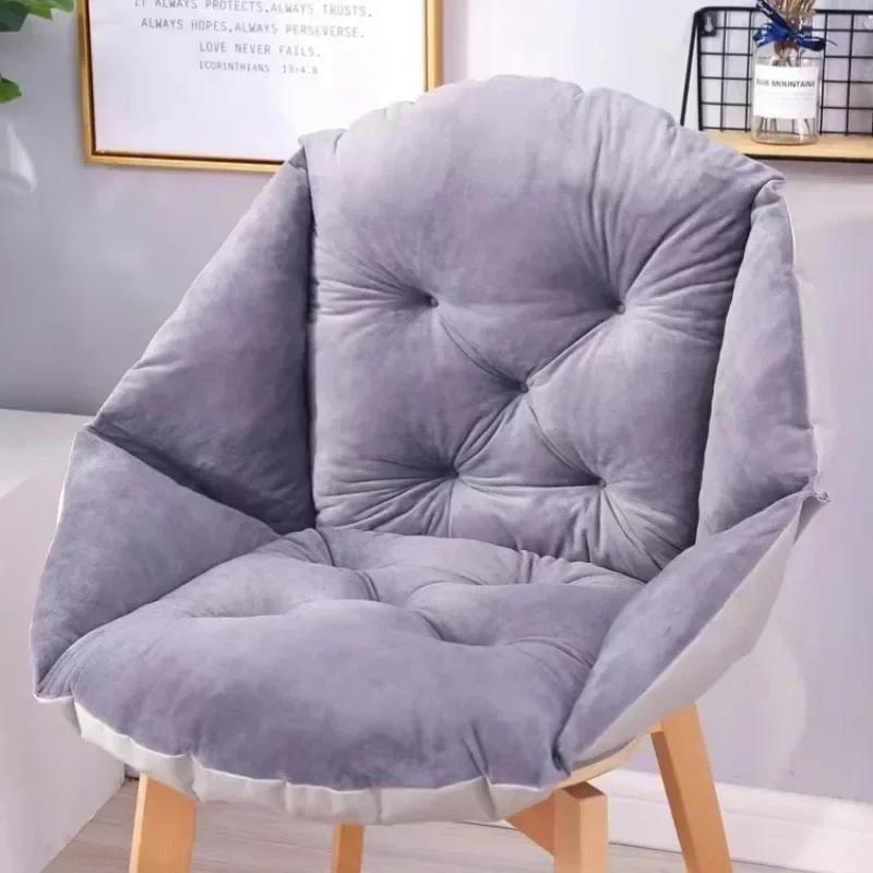Plush Dining Chair Cushion Thickened Warm Cushion In Winter Office Lumbar Cushion Computer Chair Cushion Warm One-piece Cushion