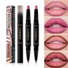 Double-ended Non-stick Cup Long Lasting Lipstick Lip Liner 2 In 1 High Pigmented Waterproof Valentine's Day Gifts Smooth Makeup