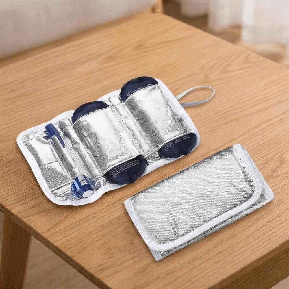 Foldable Insulin Carry Case Aluminum Foil Insulin Cooler Practical Medicine Storage Bags  Daily Use