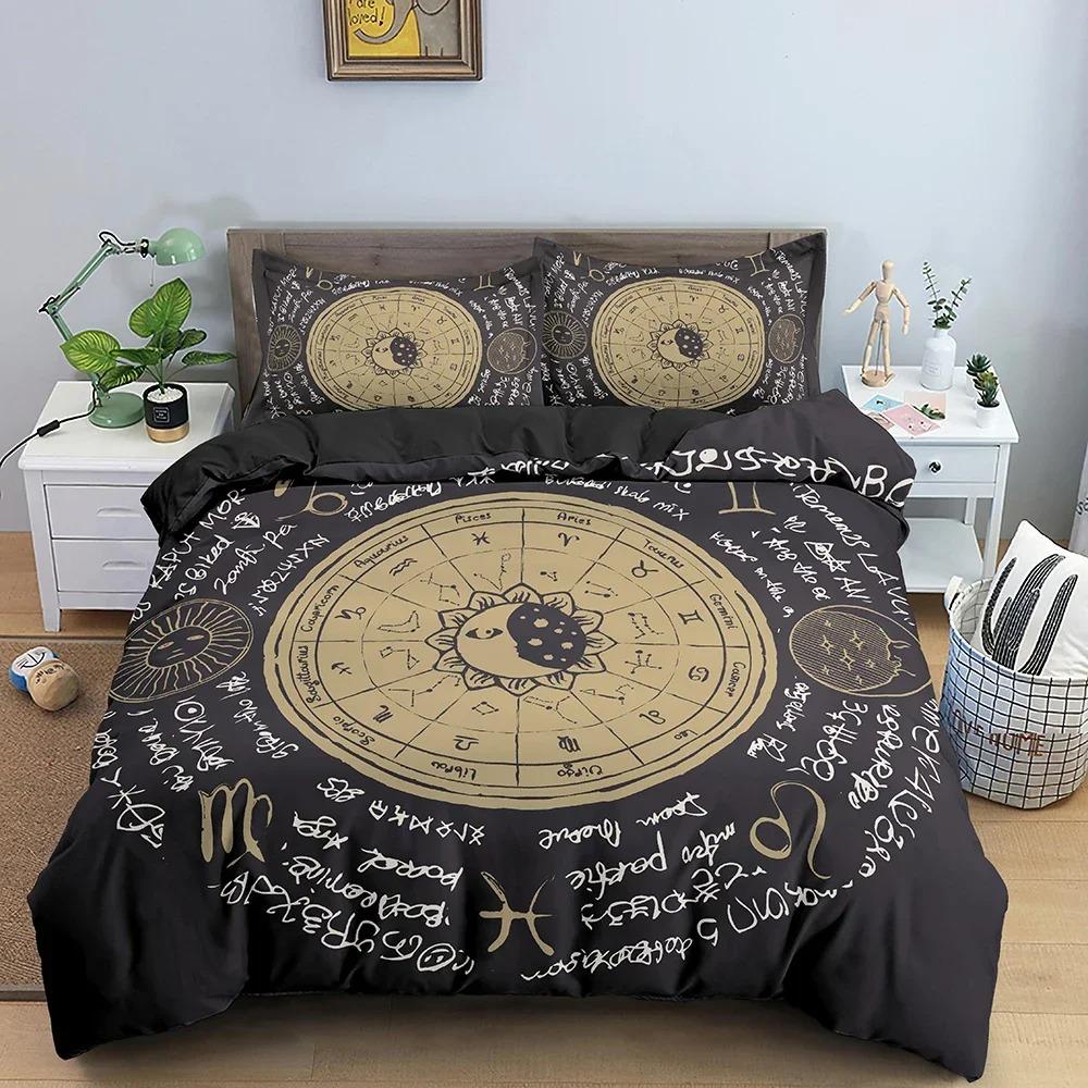 Psychedelic Duvet Cover Constellation Bedding Set For Bedroom Astrological Comforter Quilt Covers USEUAU Single Double