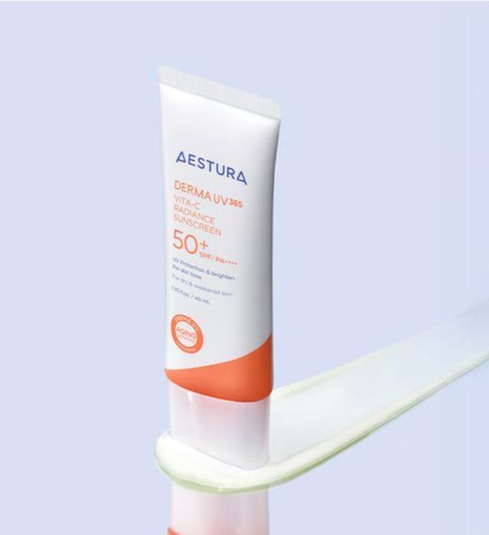 [NOUVEAU] AESTURA DermaUV365 Écran Solaire Éclat Vita-C 40ml + 20ml | Éclaircissant + Hydratation | SPF50+