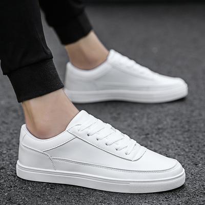 Men's Spring White Korean Trendy Versatile Casual Sports Board Shoes For Youth.