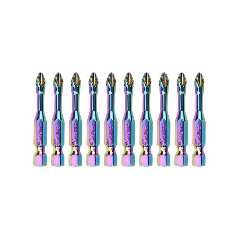 6/10/20Pcs Antislip Screwdriver Bit 1/4inch Hexagonal Shank Magnetic Crossing Screwdriver Bit Set Bit Attachment