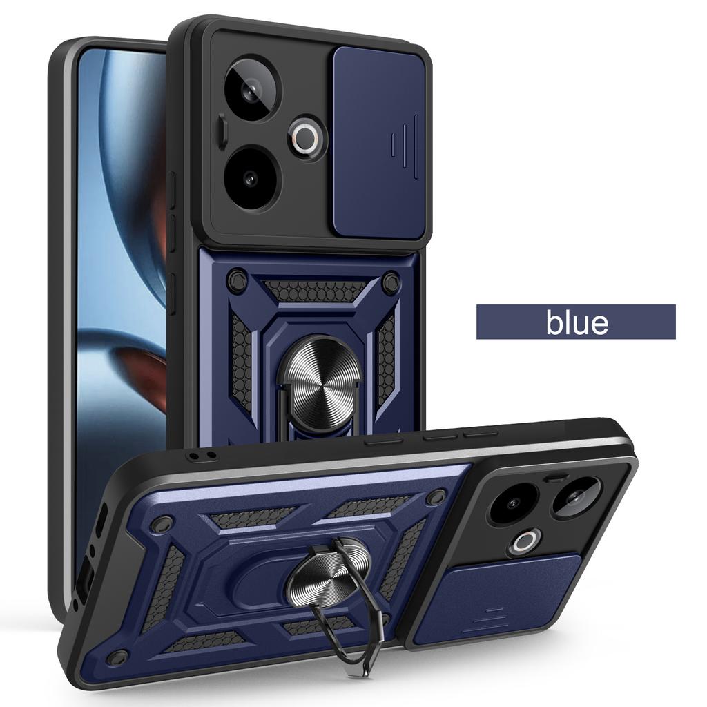 For Realme GT7 Case Realme GT7T Cover Realme GT 7 GT 7T 5G Magnetic Ring Holder Armor Phone Case Slide Camera Protect Back Cover