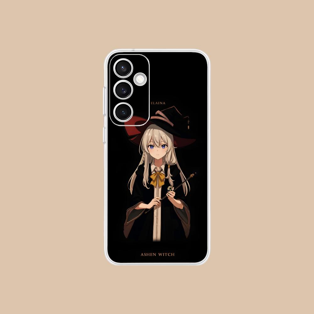 Wandering Witch Elaina Clear Mobile Phone Case for Samsung Galaxy S25 S24 S23 S22 S21Plus FE Ultra Colorful Cover