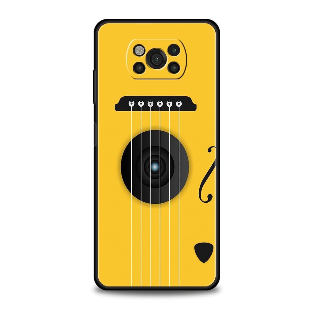 Music Instrument Guitar Piano Phone Case For Xiaomi Mi Poco X3 NFC M3 F4 F3 M4 X4 5G Note 10 12 Lite 11 11T 13 12T Pro 9T Cover