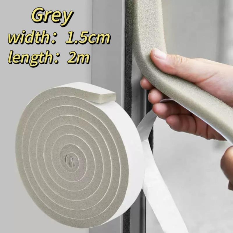 

2/4/6pcs Foam Door Window Sealing Strip Weather Strip Self-Adhesive Soundproof Windproof Dustproof Draught Excluder Insulation 2pcs
