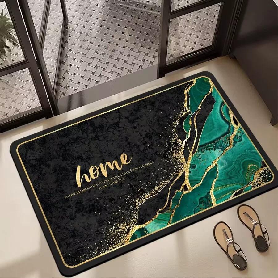 

VIKAMA Текстурный Легкий Роскошный Диатомовый Земляной Коврик для Пола Ванная Туалет Дверной Проем Противоскользящий Грязеотталкивающий Домашнее Украшение 40X60CM(1.3X2FT