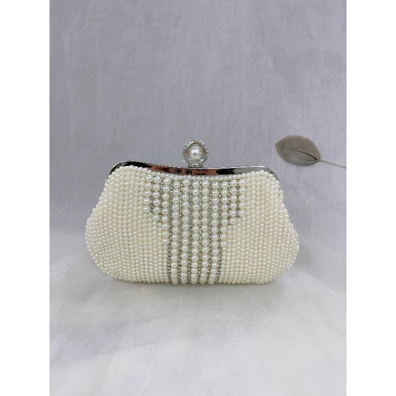 New retro celebrity pearl style clutch bag beaded embroidered diamond dinner bag dress evening handbag