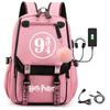 Large Capacity Schoolbag with Shoulder Strap; Student Three-piece Pencil Case Set
