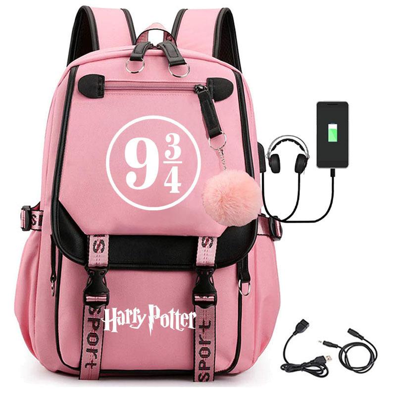 Large Capacity Schoolbag with Shoulder Strap; Student Three-piece Pencil Case Set