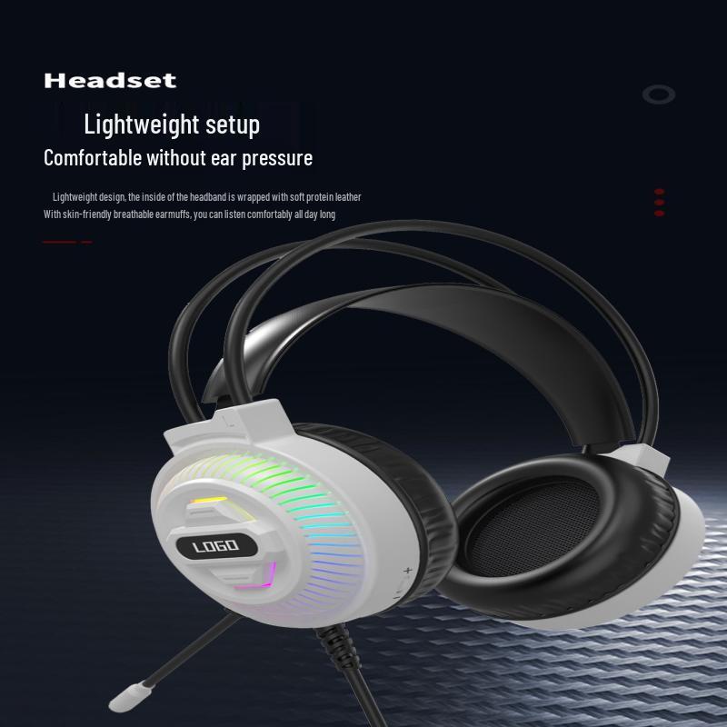 Ollymurs Pink Wired Over-Ear Gaming Headset