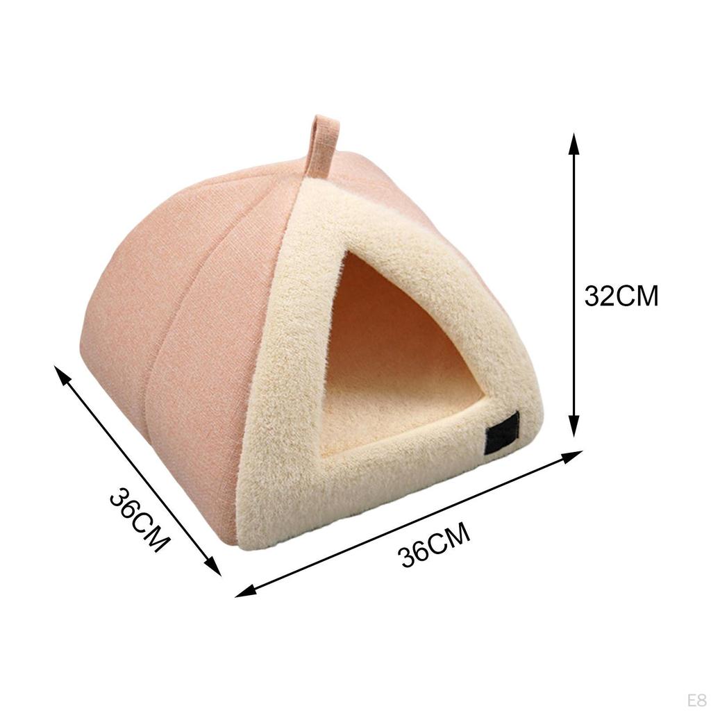 Cat House - Indoor Bed with Removable Cushion Pet Tent for Puppy, Rabbits, Hedgehogs, and Other
