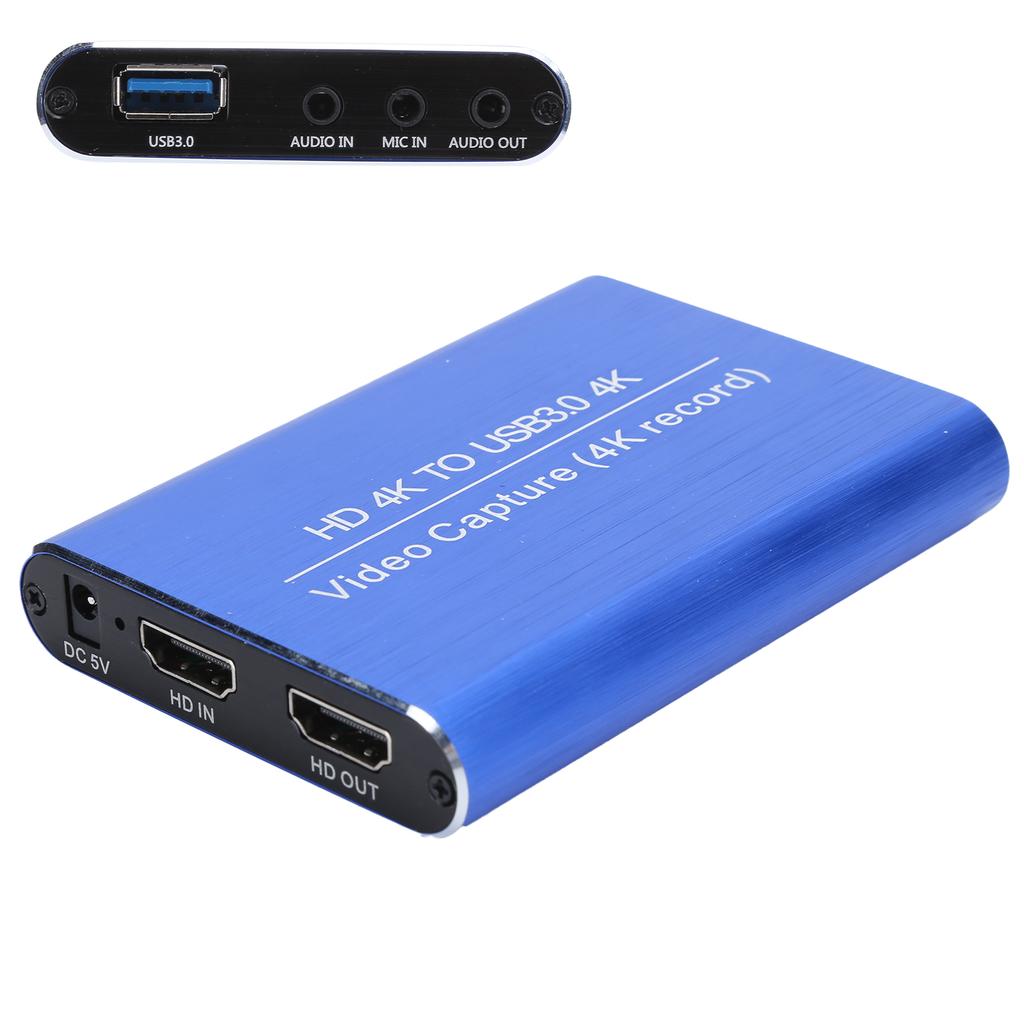 Pudełko do nagrywania gier i transmisji na żywo Karta przechwytywania wideo USB3.0 4K 1080P 60FPS Rejestrator HDMI