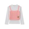 Kids Girl's Knitted Vest and Long Sleeve Set