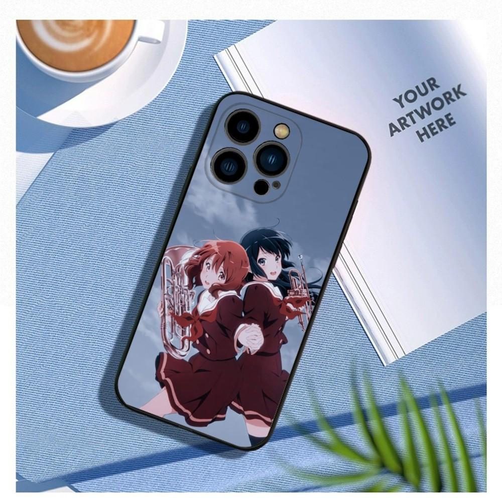 Anime Hibike E-Euphonium Phone Case For iPhone15,14,13,12 Mini 11 Pro XR,X,XS,MAX 7,8 Plus Silicone Cover Soft Black