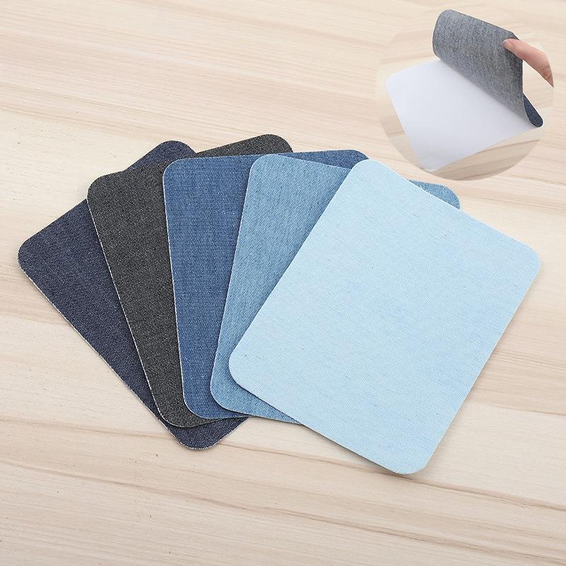 5pcs/set Self Adhesive Denim Patches Repair Patch for Elbow Knee Holes DIY Clothing Pants Jacket Repair