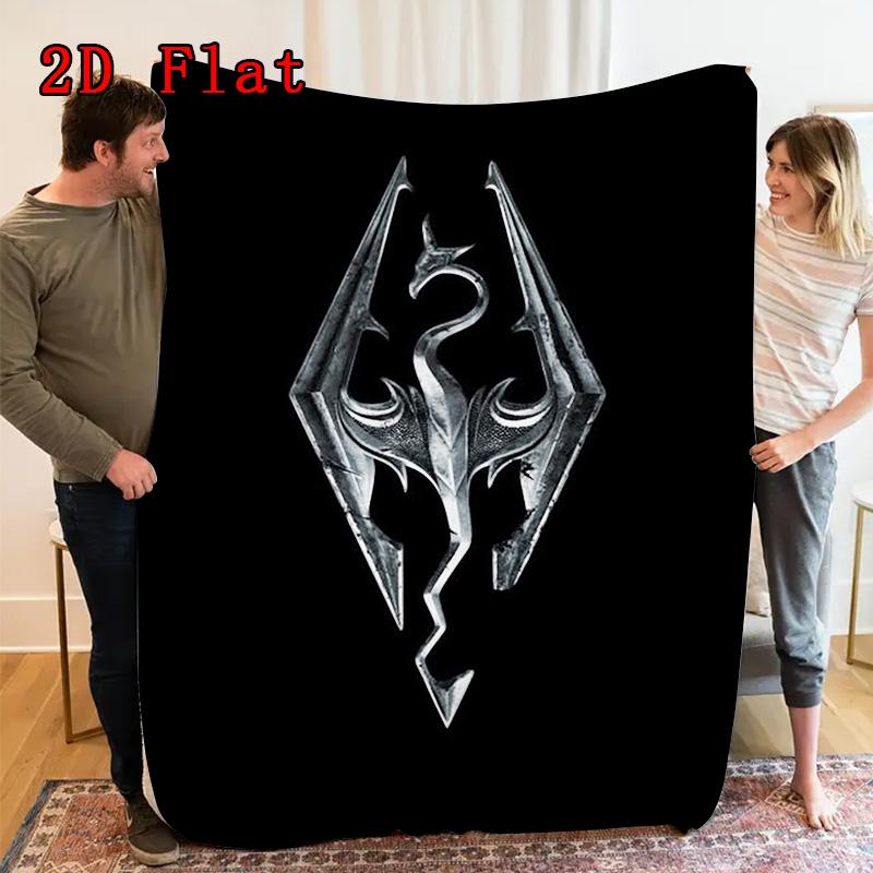 The Elder Scrolls 2D Flat Pattern Flannel Blanket High quality All Seasons Warmth and Comfort Perfect for Christmas Gifts.PMT0914076