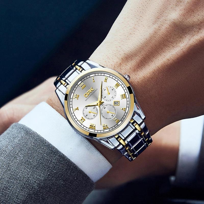OPK Fashion Mens Watches Top Brand Luxury Quartz Wrist Watch for Men Waterproof Sport Chronograph Watch