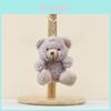 Entzückender Teddybär Schlüsselanhänger Plüschpuppe Zubehör für Taschen Handys in Weiß-Braun-Tönen