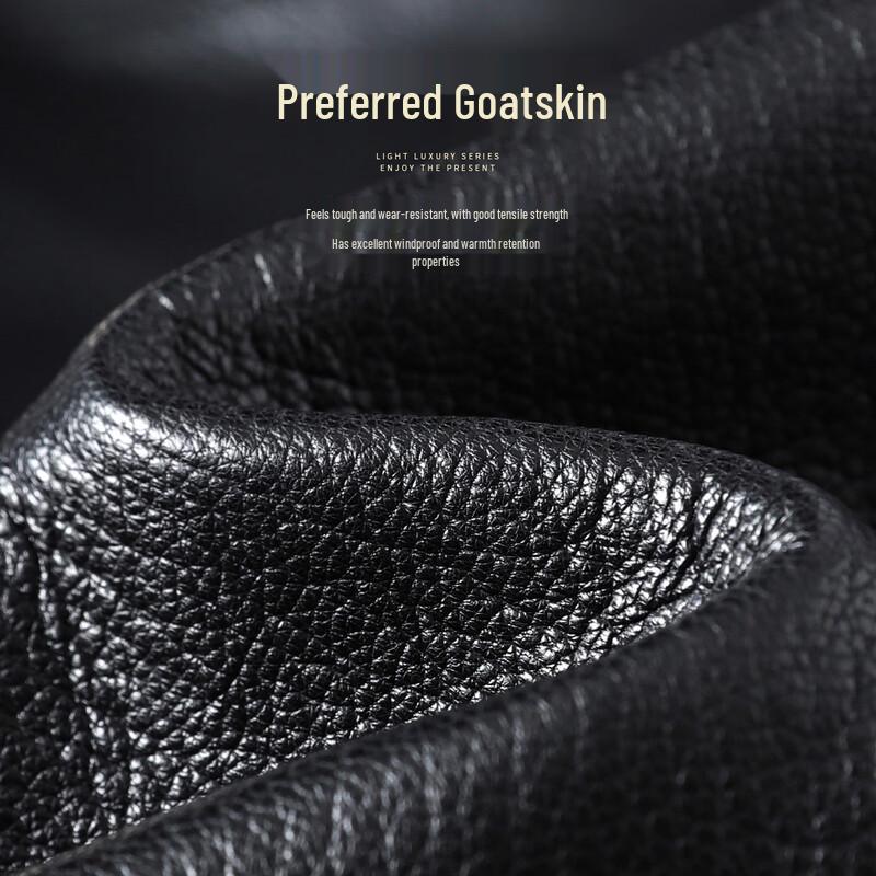 Futing Men's Genuine Goat Leather Fur-Lined Jacket