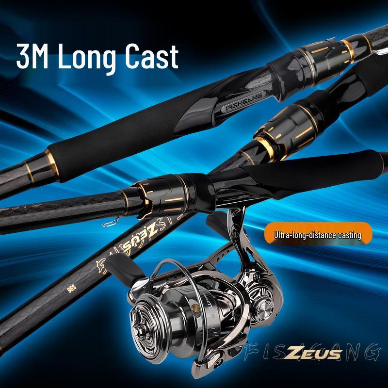 Conjunto de Vara de Pesca com Isca Multi-Seções para Iniciantes com Molinete Drop Shot para Pesca de Longo Arremesso