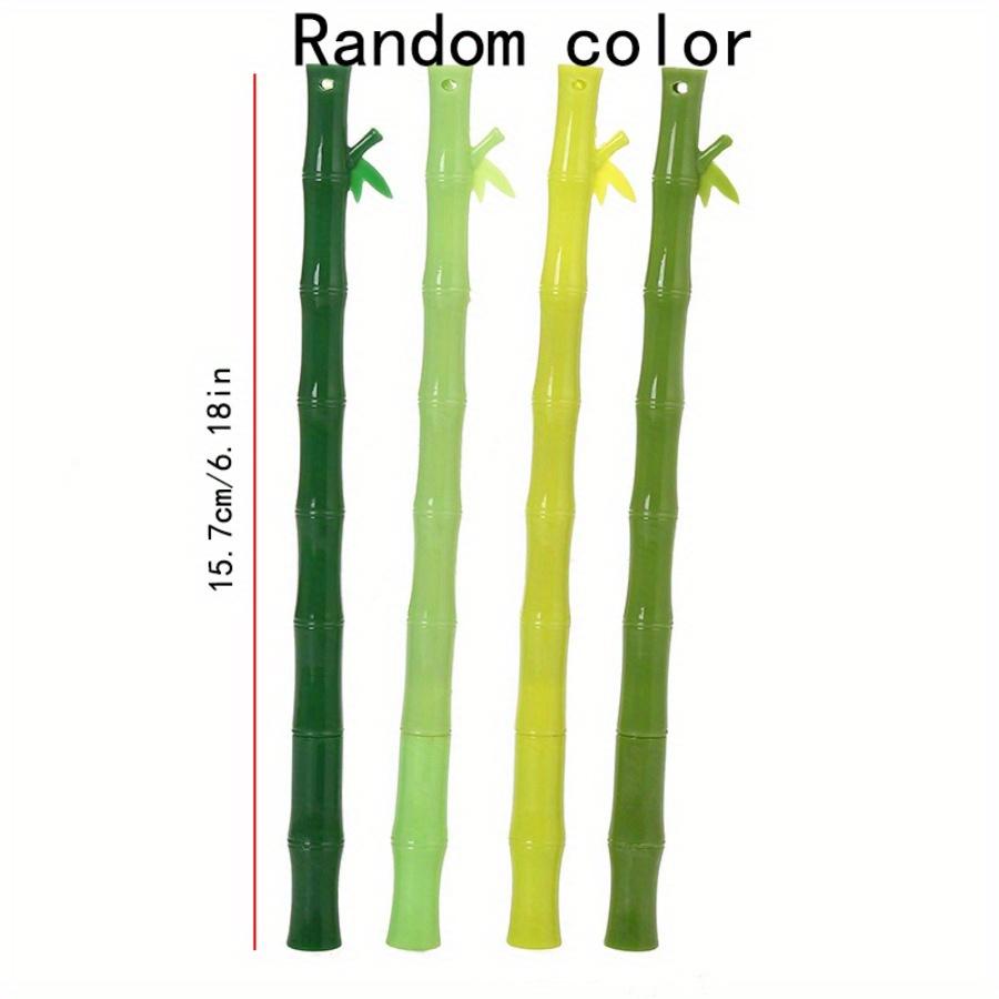 10pcs 0.5mm Random color creative bamboo gel pen cute fresh water pen desktop office supplies needle tube signature pen