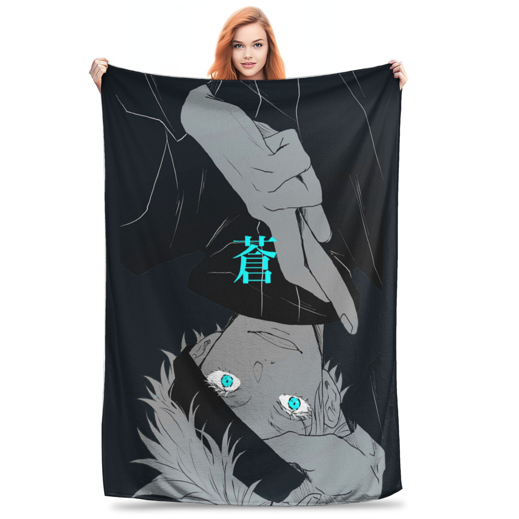Nanami Kento Jujutsu Kaisen Blankets Fleece Spring Autumn  Multifunction Warm Throw Blanket for Bed Bedroom Plush Thin Quilt 75x100cm (30x40inch)