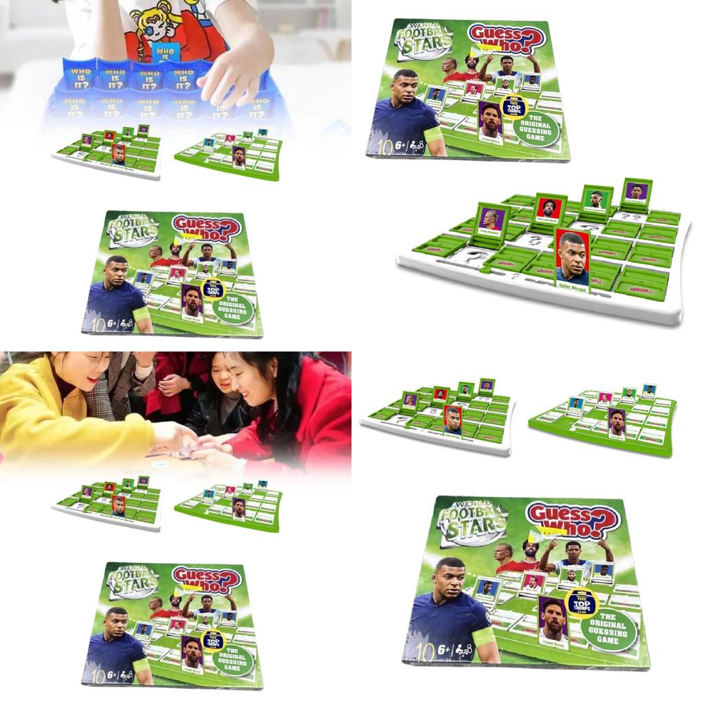 World Football Stars Guess Who Family Interactive Card Game With Plastic Material For Kids Indoor Play