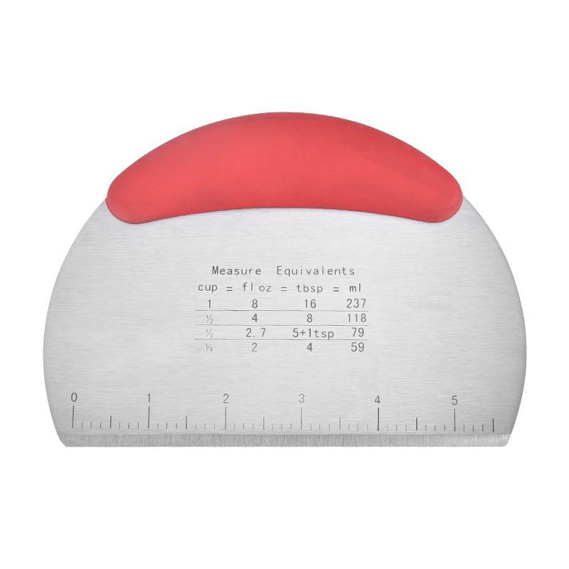 Cutting Blade Stainless Steel with Scale Flour Scraper Cream Scraper Pancake Baking Tool Household Items