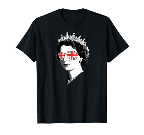 Queen Elizabeth II Sunglasses British Crown Queen Elizabeth Meme T-shirt