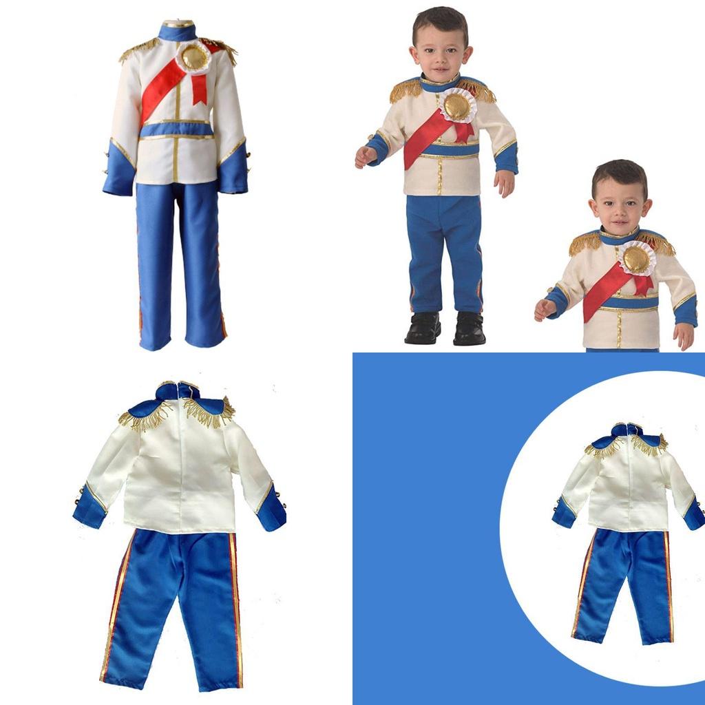 Luxurious Child Royal Prince Outfit For Halloween Masquerade Cosplay King Attire