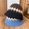 New Retro Warm Versatile Trendy Knitted Hat Women's Big Head Circumference Showing Face Small Autumn and Winter Deep Top Wool Bucket Hat