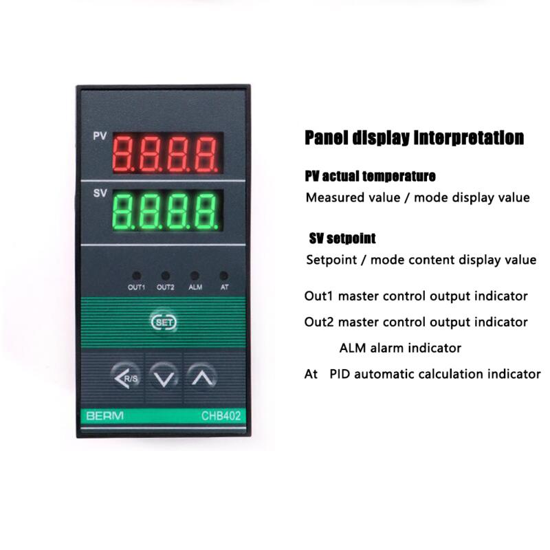 Digitální PID termostat FK02-MV*AN Relé 180-240VAC 0-400 stupňů CHB402 SSR regulátor teploty