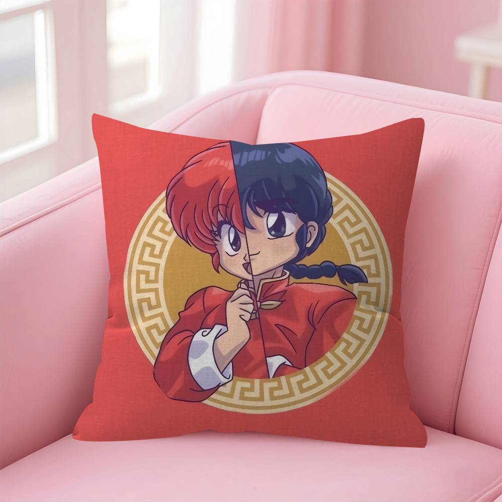 Anime Ranma 2 1 Vintage Cushion Cover Car Throw Pillow Case For Sofa Car Christmas Gift
