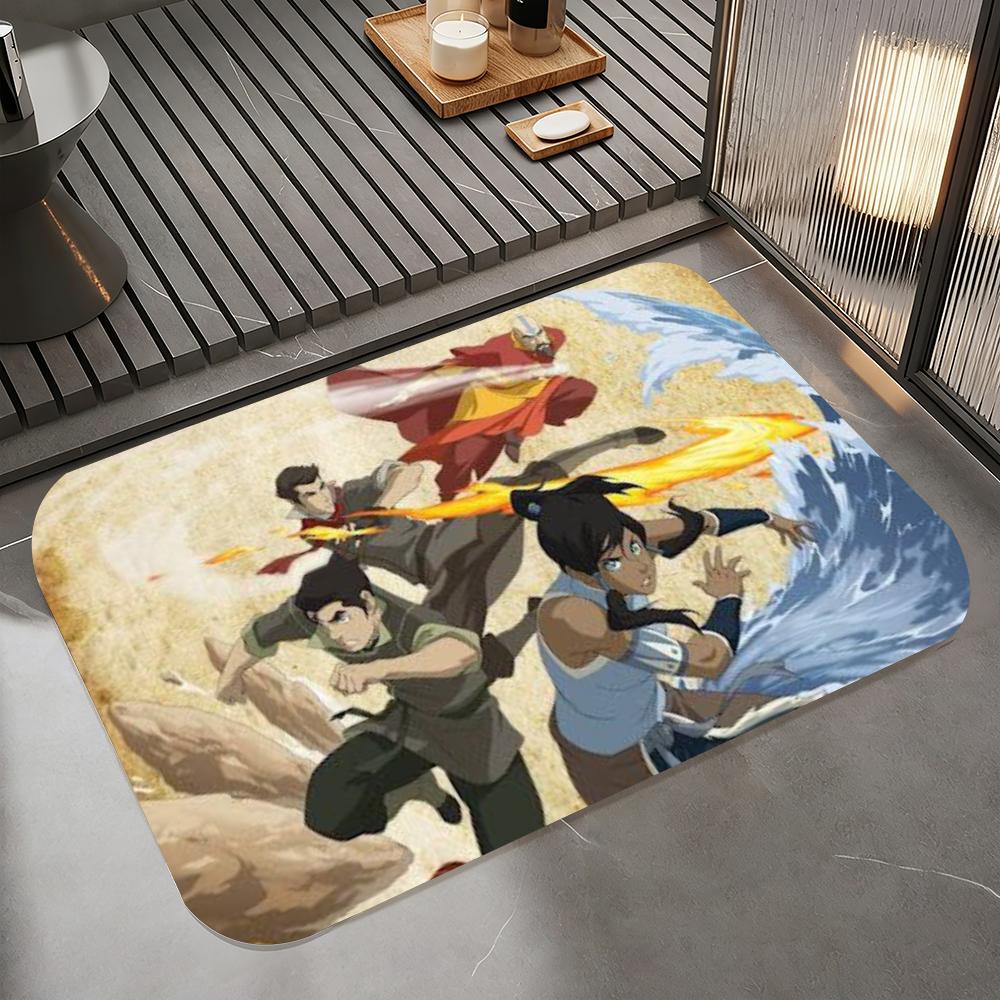 Anime T-The Legend Of Korras Floor Mat Diatomite Bath Mat, Quick Dry Absorbent Non-Slip Door Mat
